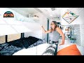 Family Of 3 Lives & Travels In A Custom DIY Sprinter Van - Built In Toddler Bunk