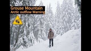 Grouse Mountain Hike | Hiking during Artic outflow warning | Extreme Cold winter Vancouver