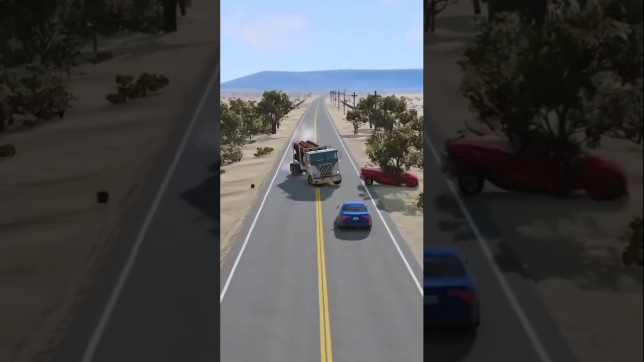 Realistic Highway Car Crashes #86 | BeamNG.Drive