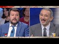 A diMartedì acceso dibattito tra Matteo Salvini e gli ospiti in studio: 'Io matto? Simpatico o ...