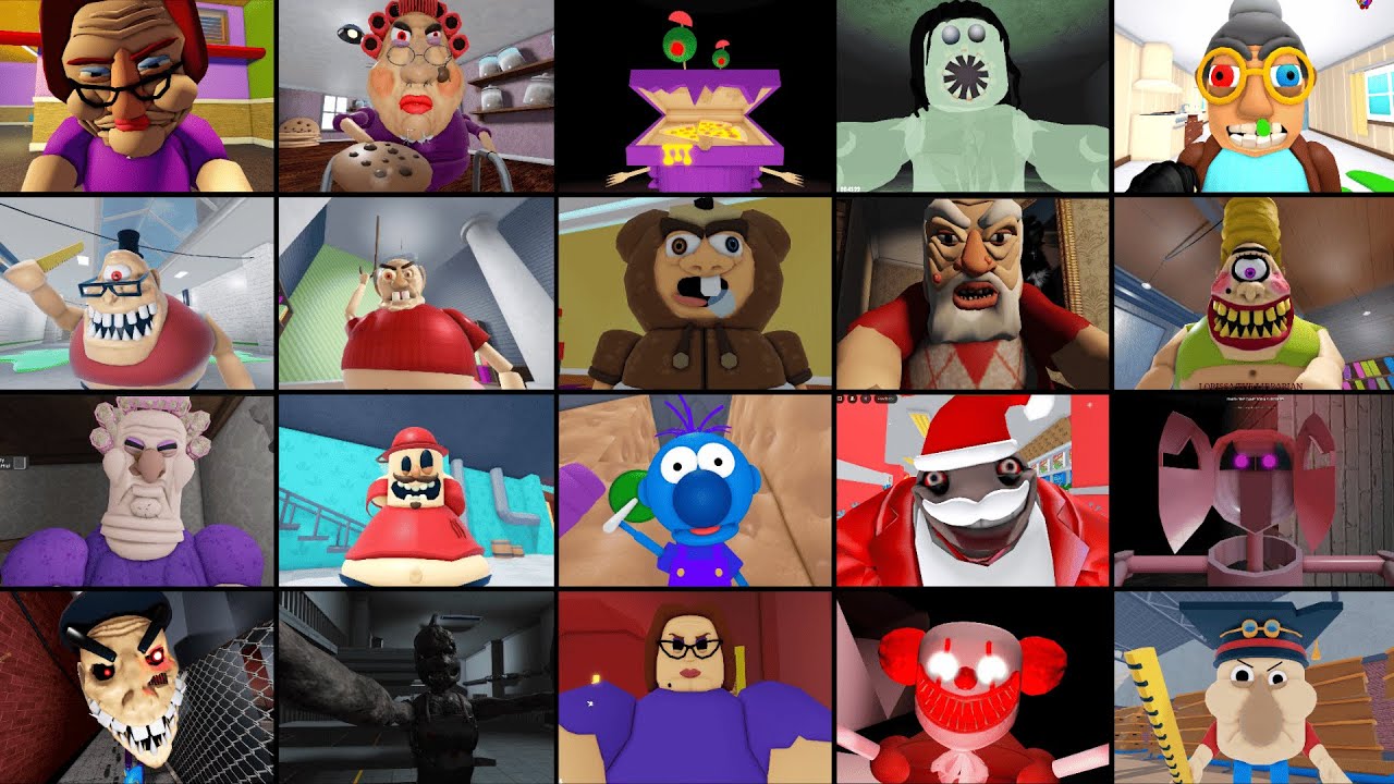 ESCAPE THE PETSHOP, EVIL GRANDMA, BABY TEDDY, MISS HAPPI'S TOYSHOP, GRUMPY GRAN, ROBLOX JUMPSCARE'S