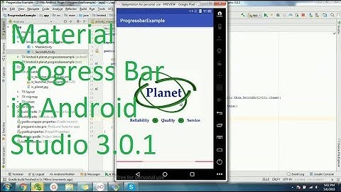How to create a material progress bar in android studio 3.0.1