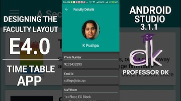 Simple Timetable App Tutorial E4.0 - Designing the Faculty Activity! (Android Studio 3.1.1)