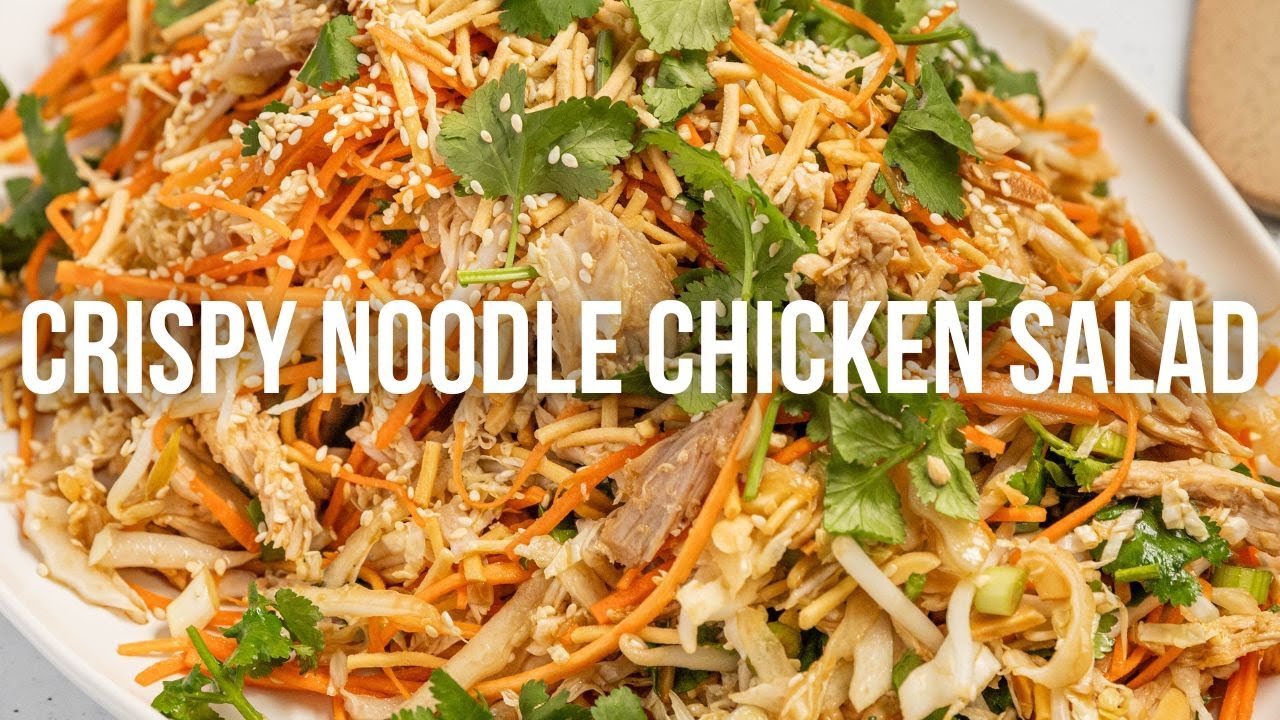 Салат с хрустящей лапшой и курицей