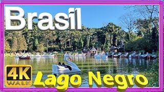 【4K】WALK Hiking LAGO NEGRO tourism in Serra Gaucha, Gramado Rio Grande do Sul Brazil documentary