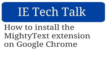 How to install the MightyText extension on Google Chrome