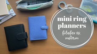 Mini Ring Planner Comparison - Filofax Finsbury vs. Moterm A8