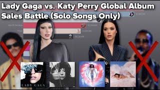Lady Gaga vs. Katy Perry | Global Album Sales Battle | 2008 - 2025 (Solo Songs Only)