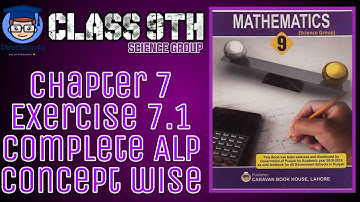 9th Class Math Chapter 7| Linear Equations and Inequalities | Exercise 7.1 ALP |