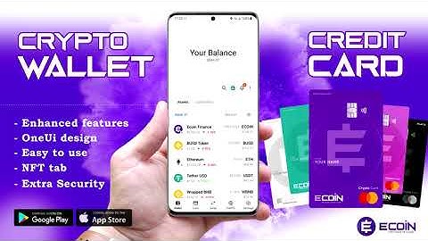 Ecoin Finance - Crypto Wallet & Credit Card concept presentation - 4K