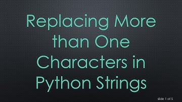 Replacing More than One Characters in Python Strings