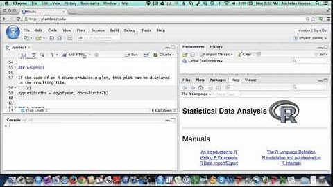 Getting Started with RStudio at Amherst: First steps with R Markdown