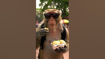 Monkey Vlog In India Taj Mehel| Simple Veo 3 Google Ai Studio #veo3 #shorts #monkey