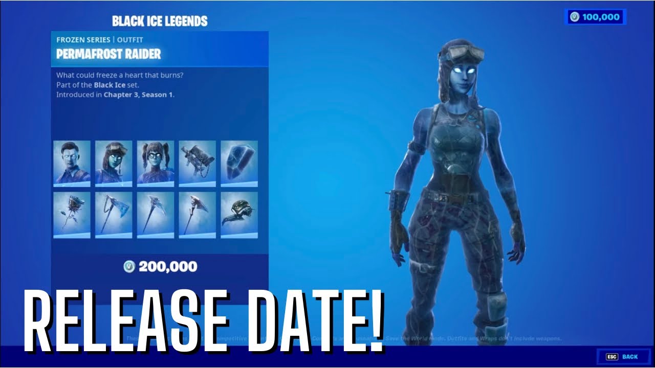Black Ice Legends Pack RELEASE DATE! (Fortnite Chapter 3 Winterfest