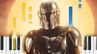 The Mandalorian - Main Theme - EASY Piano Tutorial