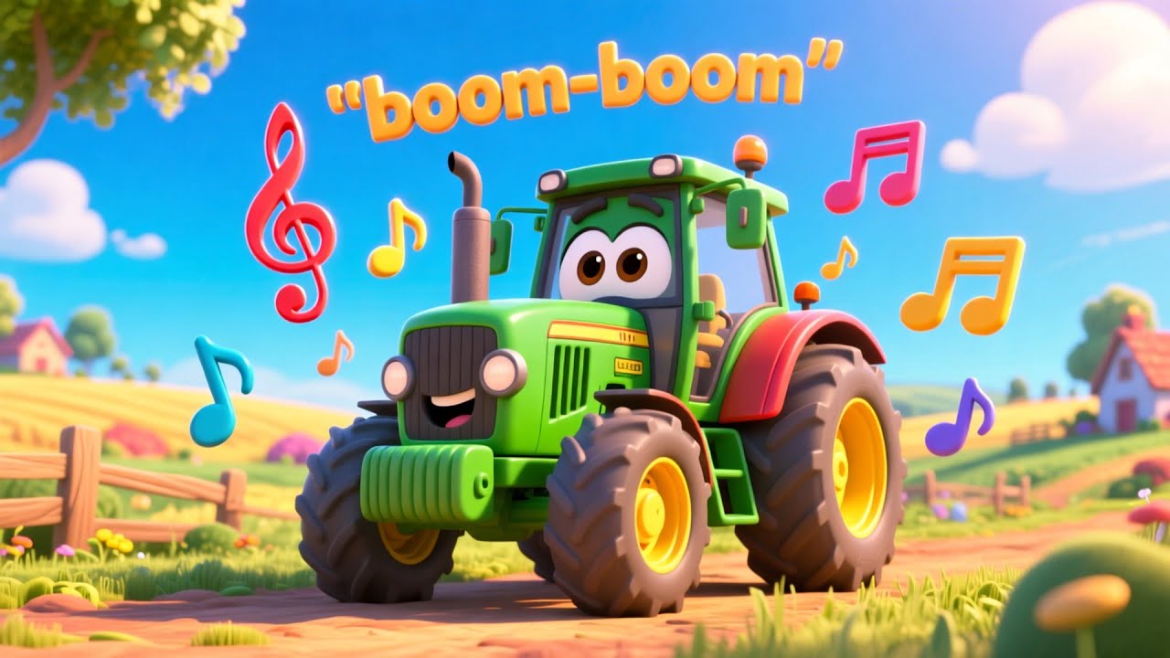 Tractor Boom Boom Farm 🚜💥 Fun Nursery Rhyme and Learning Song for Kids | Baby Farm Adventure