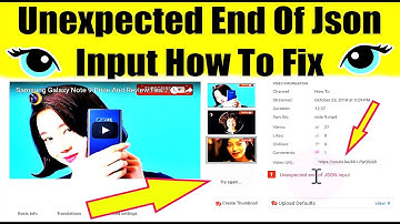 Unexpected End Of Json Input Youtube Thumbnail How To Fix