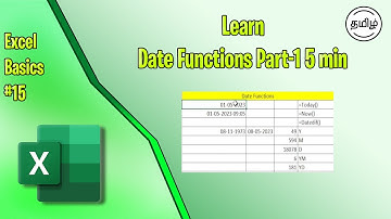 Learn Date Functions Part-1 in just 5 mins | Excel Basics Ep:15 | Tamil | Office Guru