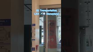$1 transit hack from LAX to Disneyland!✈️🐭 #disneyland #lax #airport #disney