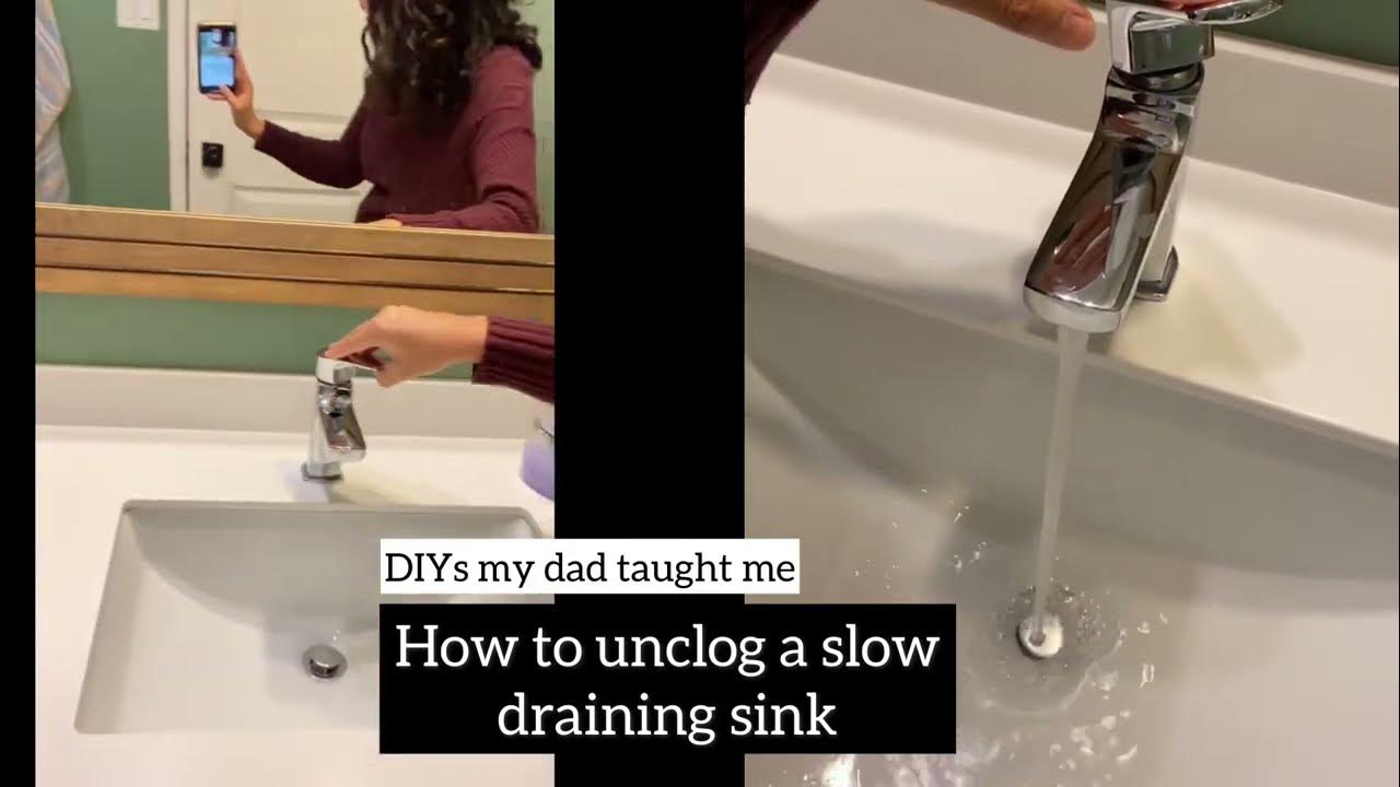 How to unclog a slow draining bathroom sink DIYs my Dad Taught me