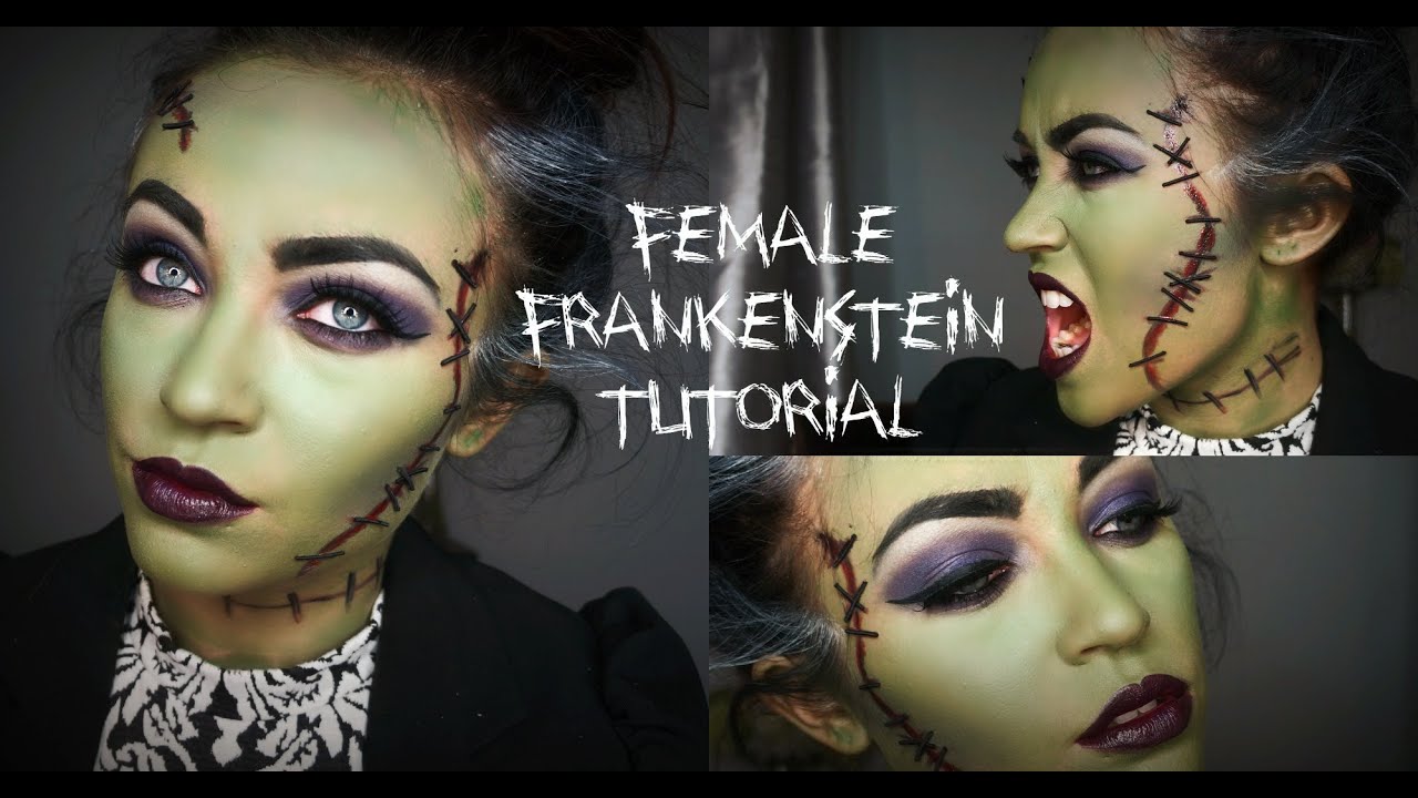 Female Frankenstein Halloween Tutorial YouTube