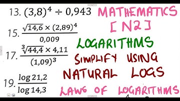 Mathematics N2 Natural Logarithms @mathszoneafricanmotives  @mathwithlightone