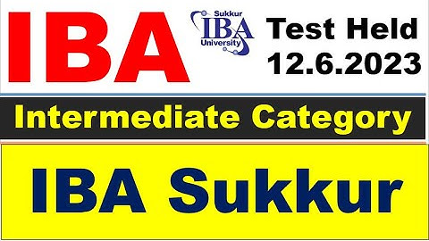 IBA STS Sukkur Intermediate Category solved paper held on 12/06/2023
