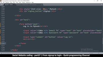 Social Website from scratch - Part 37 - From signup to login | OOP PHP with MYSQL Database