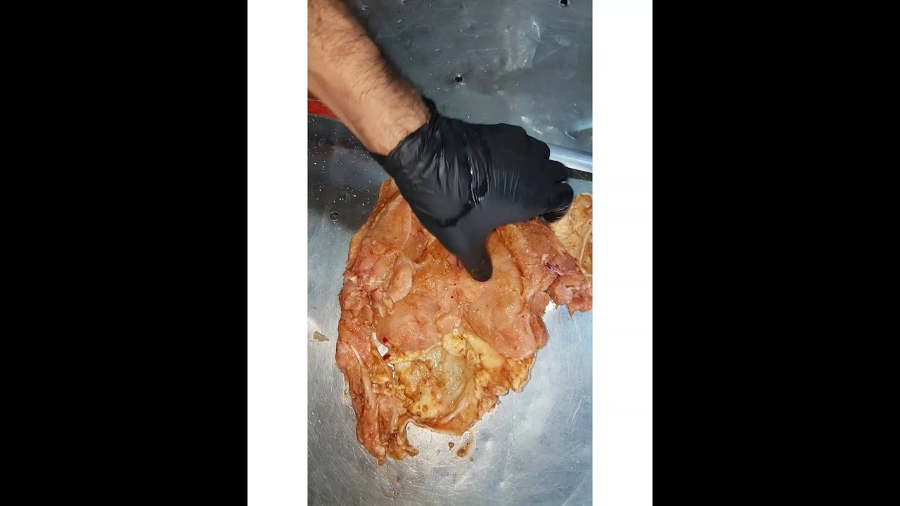 بدايه شك سيخ الشاورما مرحله (( 1 )) على أصوله