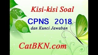 View Kisi Kisi Soal Cpns 2018 Dan Kunci Jawaban PNG