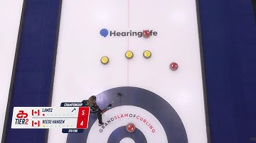 High drama in the eighth end  of the Tier 2 Canadian Open women