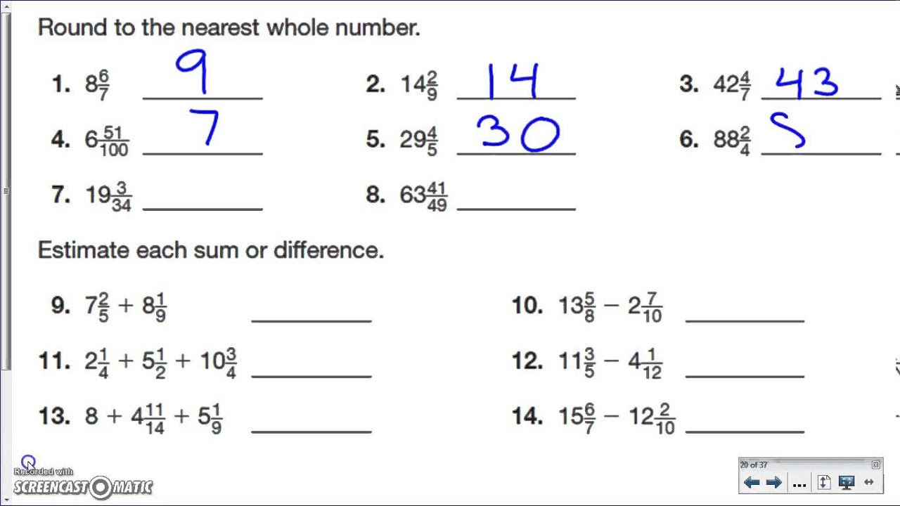 estimating-sums-and-differences-of-mixed-numbers-youtube