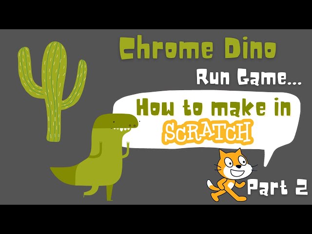 Chrome running dinosaur. T-rex dino game extended version. Part 2 