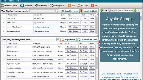 Create Short Profile Project  using "Anysite Scraper"