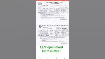 LLM open merit list 2 MSU saharanpur #upkiladdo