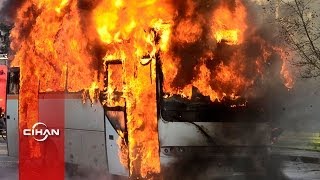 Araç Yangını Temi Kilitledi