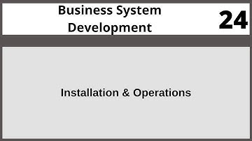 Installation & Operations|Business System Development  Lecture in Hindi Urdu CSC581 LECTURE 24