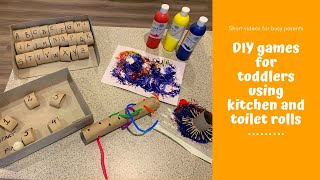 DIY games for toddlers using kitchen and toilet rolls screenshot 4