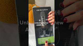 ASMR unboxing video 🎤👀 (plastic wrap, tapping) #asmrtingles #asmrunboxing NEW MICROPHONE
