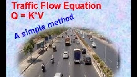 #traffic, flow parameters, Derivation of traffic flow equation Q = KV, Fundamentals of Traffic flow