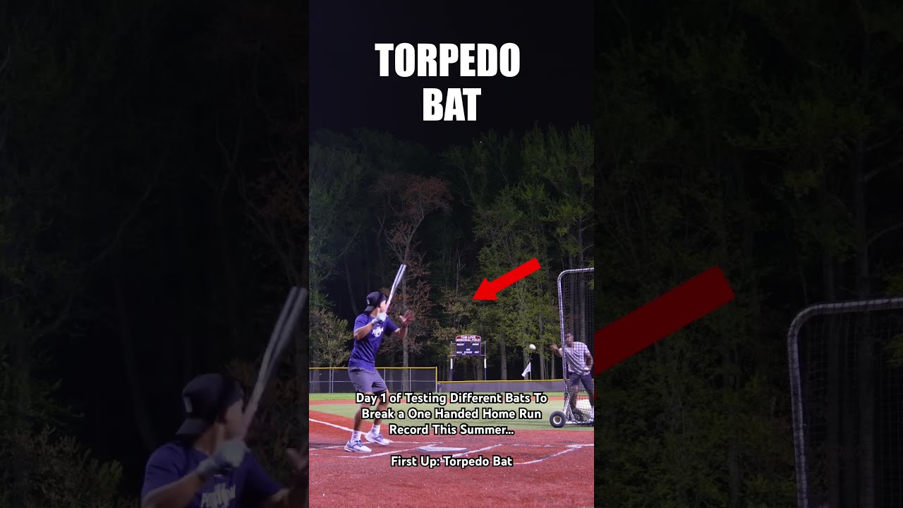 How Hard Is It To Hit ONE HANDED Home Runs With A Torpedo Bat Shorts