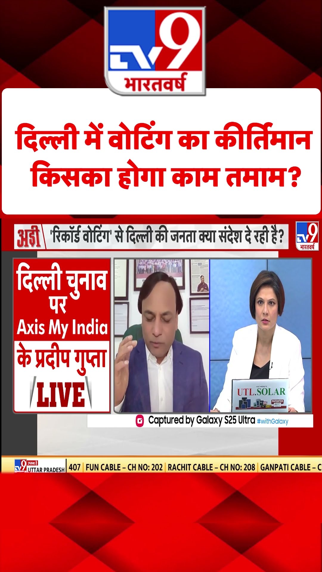 Delhi Election voting 2025 : दिल्ली में वोटिंग का कीर्तिमान...किसका काम तमाम? | Adi | #shorts