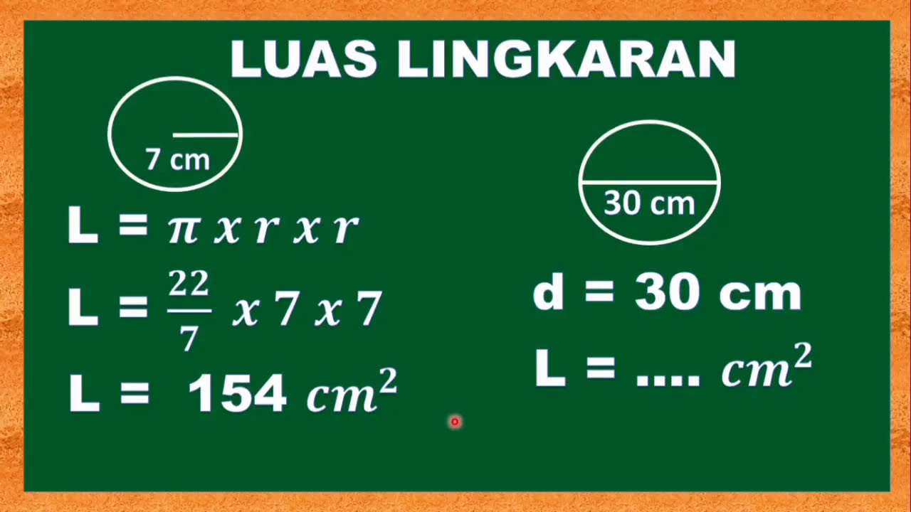 CARA MENGHITUNG LUAS LINGKARAN#MATEMATIKA KELAS SD SEMESTER #K3"Part .