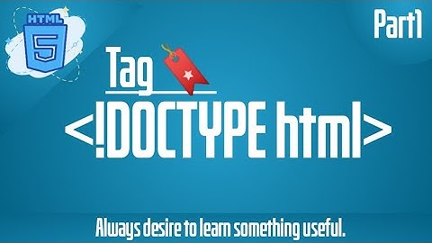 What is DOCTYPE tag declaration in html | what is DOCTYPE html tag | Thunder coding html