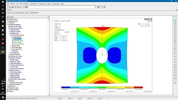 Analysis of a Plate with a hole | Mechanical APDL Tutorial