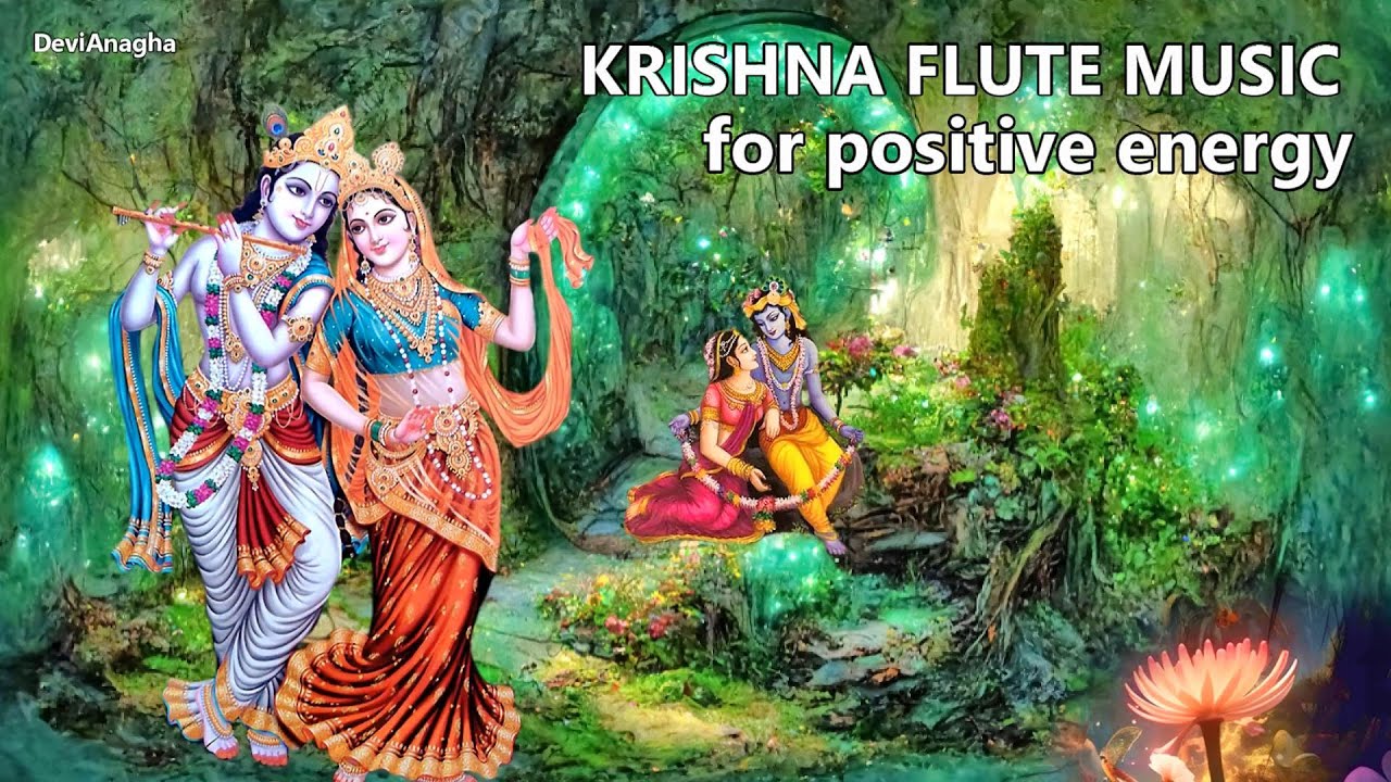krishna flute Music, Flute meditation music, Positive energy, Morning