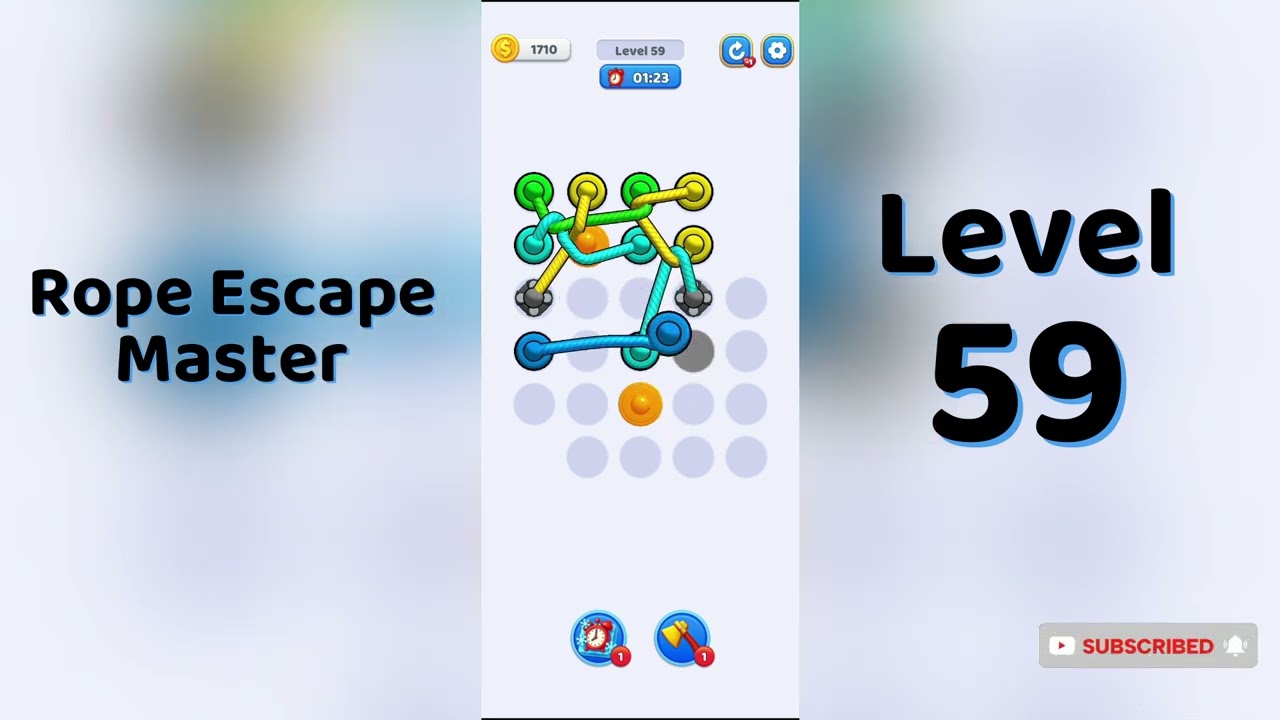 Rope Escape Master Level 59 Walkthrough 🪢🧠 | Puzzle Escape Game | Go Answer