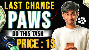 Paws Activity check task | Paw new task | Paws Airdrop new update | PAWS withdraw