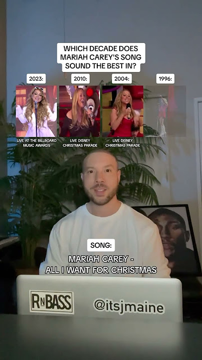 Which Decade Does Mariah Carey “All I Want For Christmas” Sound The Best In? #shorts #mariahcarey