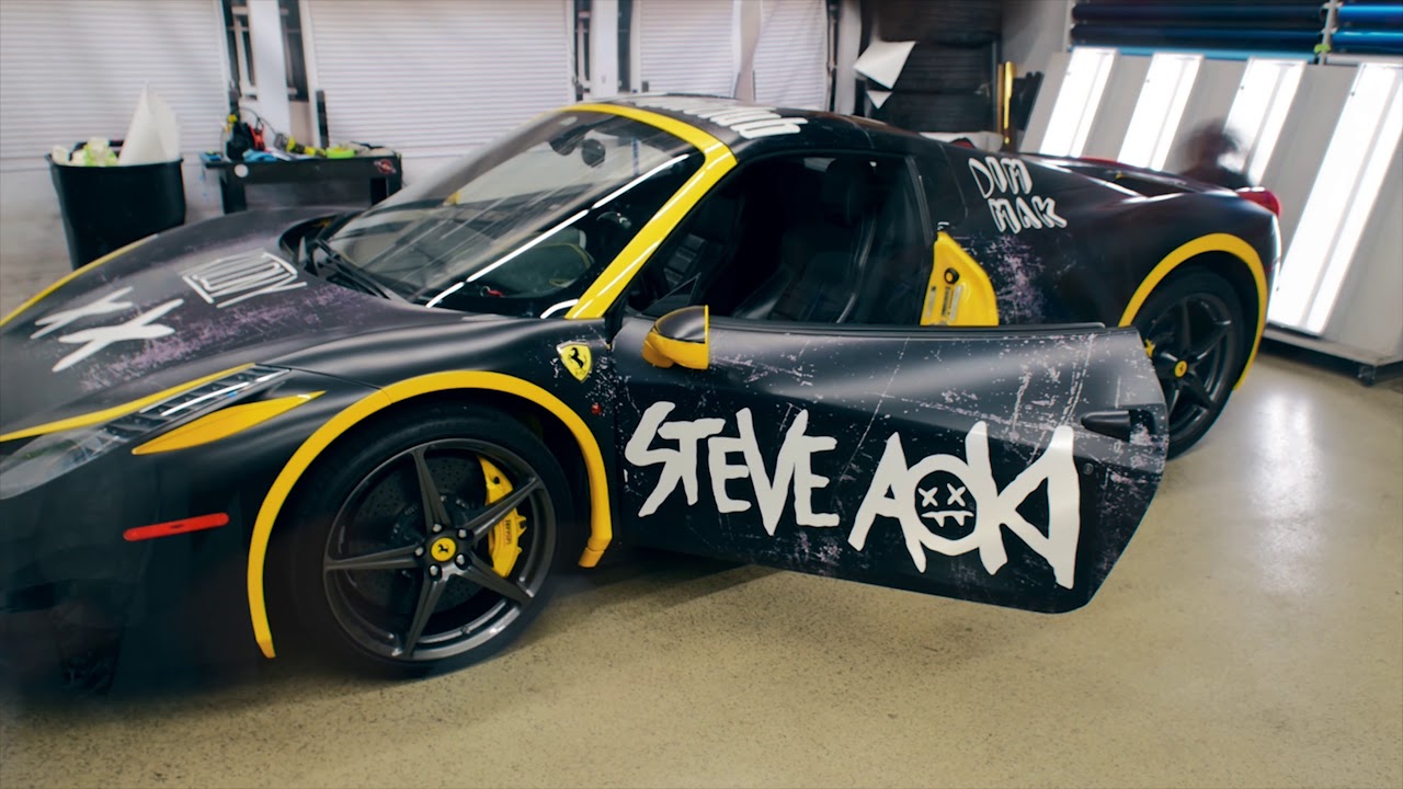 Kolony US Tour Ferrari Wrap for Steve Aoki - YouTube